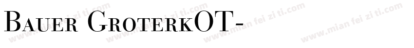 Bauer GroterkOT字体转换